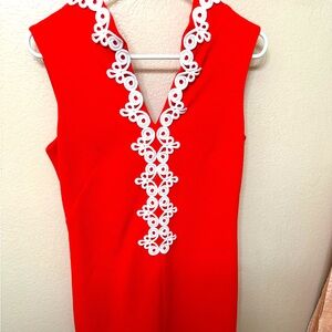 Vince Camuto Coral Pink Crochet Colar Applique Detail spring,Easter,wedding,vtg